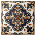 Ornate Botanical Spanish Mediterranean Pattern Ceramic Tile<br><div class="desc">Ornate Botanical Spanish Mediterranean Pattern Ceramic Tile</div>