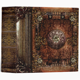 Ornate Brown Faux Leather Medieval Ancient Tome 3 Ring Binder