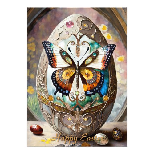 Ornate Butterfly Easter Egg Photo Print