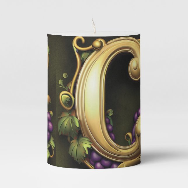 ORNATE CANDLE LETTER C (Front)