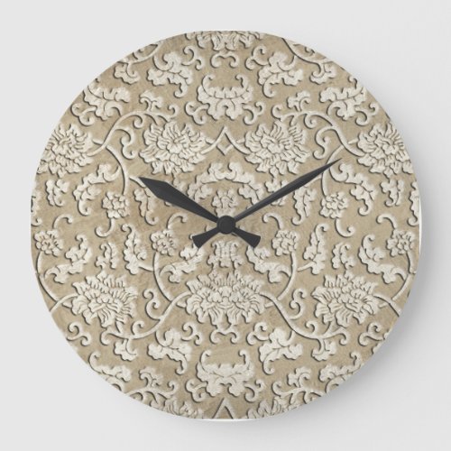 Ornate Carved Marble Wall Clock