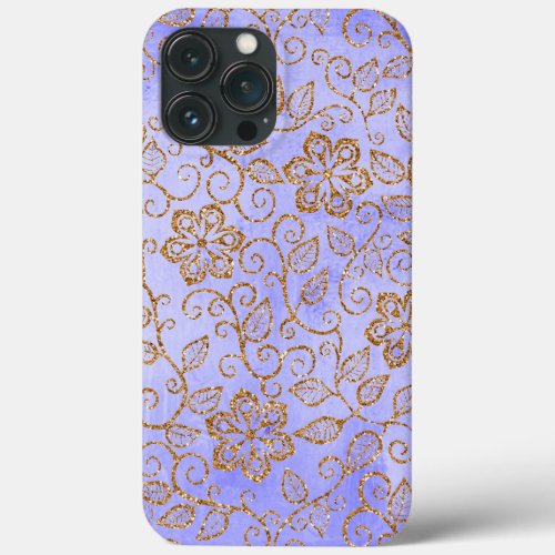 Ornate Chic Cute Girly Vintage Floral Art Pattern iPhone 13 Pro Max Case