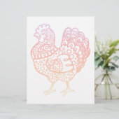 Ornate Chicken Lineart (Standing Front)