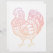 Ornate Chicken Lineart (Front/Back)