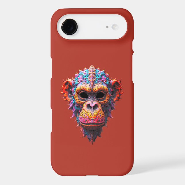 Ornate Chimp Mask iPhone Case (Back)