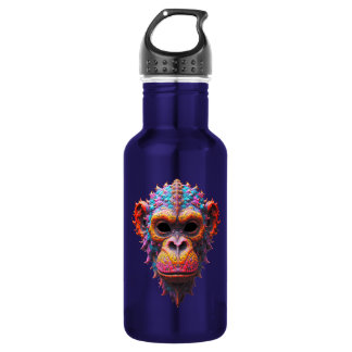 Ornate Chimp Mask Stainless Steel Water Bottle