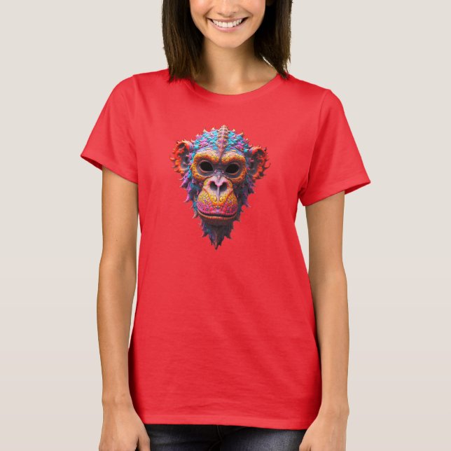 Ornate Chimp Mask T-Shirt (Front)