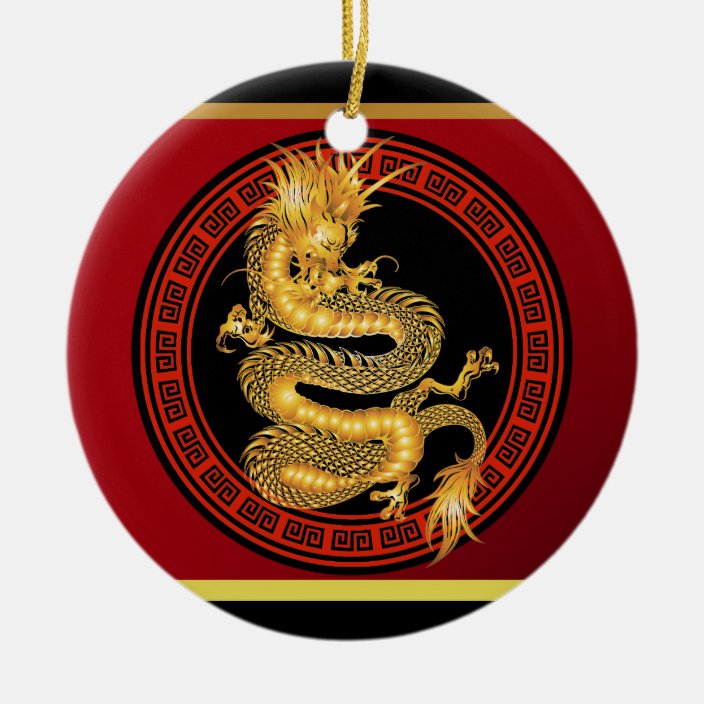 Ornate Chinese Year of the Dragon Ceramic Ornament | Zazzle.com