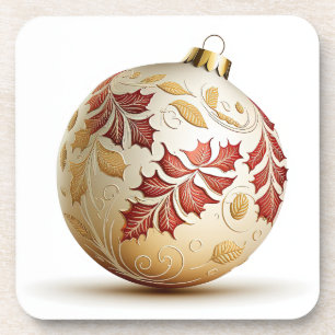 Ornate Christmas Ornament Coasters