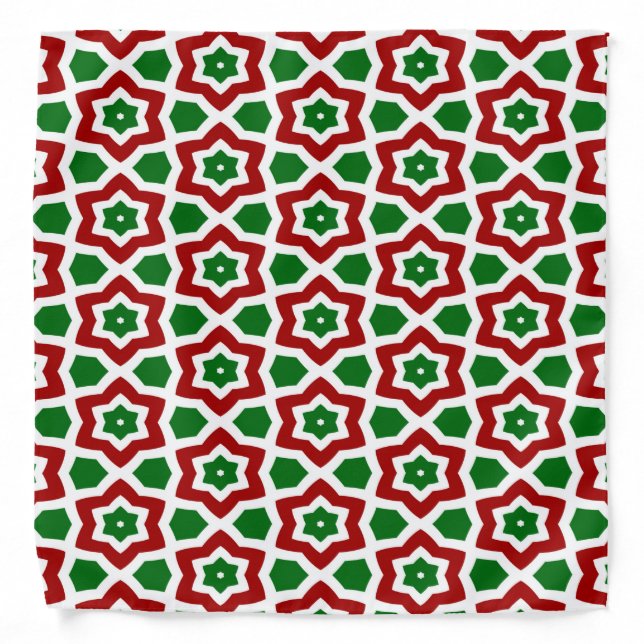 Ornate Christmas Pattern Bandana (Front)