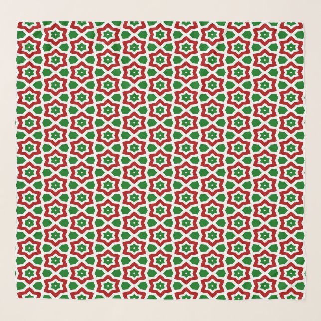 Ornate Christmas Pattern Scarf (Front)