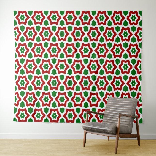 Ornate Christmas Pattern Tapestry (In Situ (Horizontal))