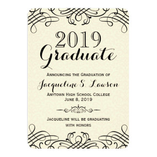 formal high school graduation announcement