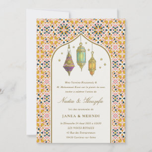 Ornate Classy Floral Tealights Mehndi Ceremony  Invitation