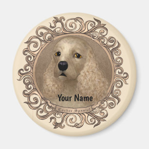 Ornate cocker spaniel  magnet