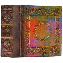 Ornate Color Scuffed Faux Brown Leather 3 Ring Binder Ornate Color Scuffed Faux Brown Leather 3 Ring Binder