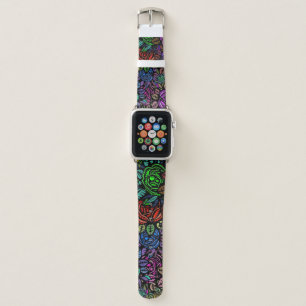 Ornate Colorful Floral Pattern Apple Watch Band