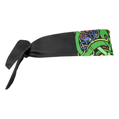 Ornate Colorful Twisted Knot Irish Celtic Pattern Tie Headband