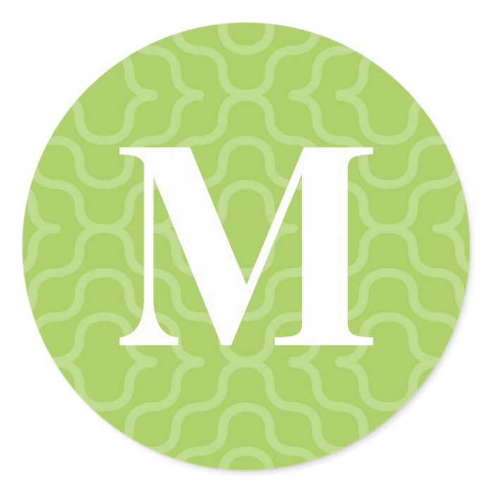 Ornate Contemporary Monogram   Letter M Stickers