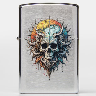 Ornate Cosmic Skull Gothic Baroque Mandala  Zippo Lighter