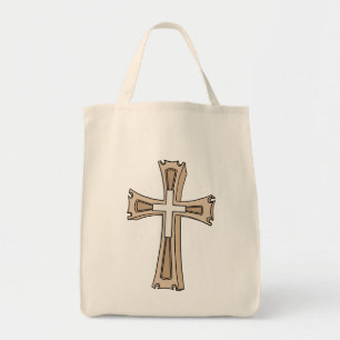 Ornate Cross Crest Tote Bag