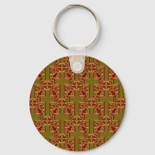 Ornate Cross Keychain