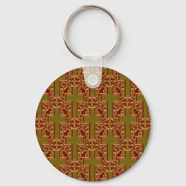 Ornate Cross Keychain (Front)