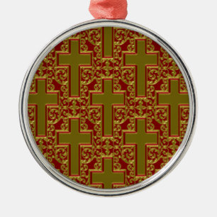 Ornate Cross Metal Ornament