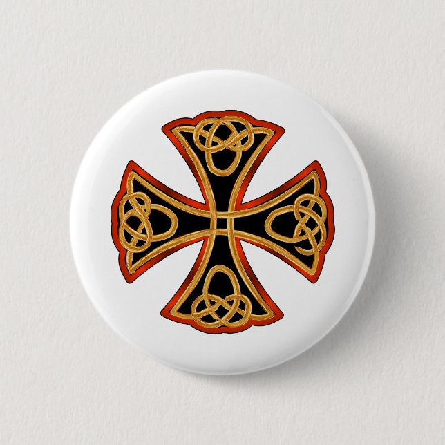 ornate cross with braid button (Front)