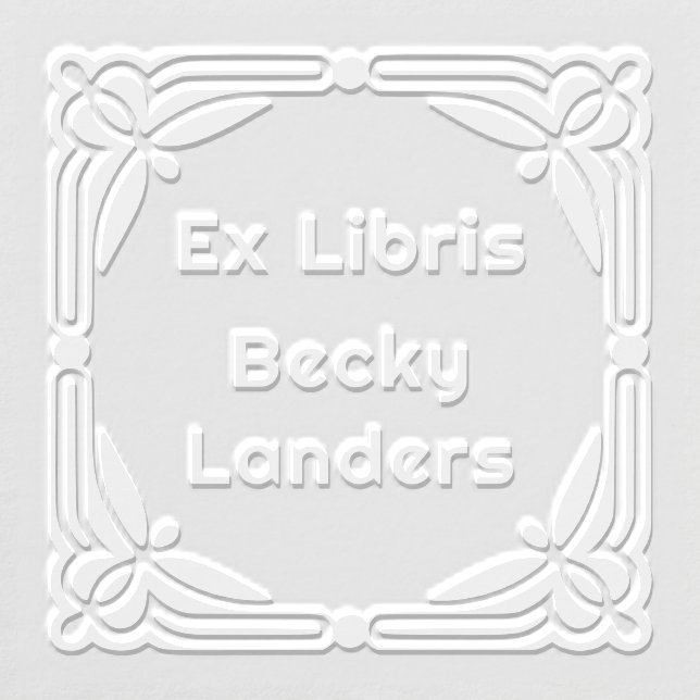 Ornate Custom Ex Libris Library Book Embosser (Design)