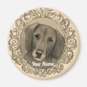 Ornate Dachshund Magnet