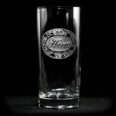 Ornate Damask Personalized Cooler Glass (Front)
