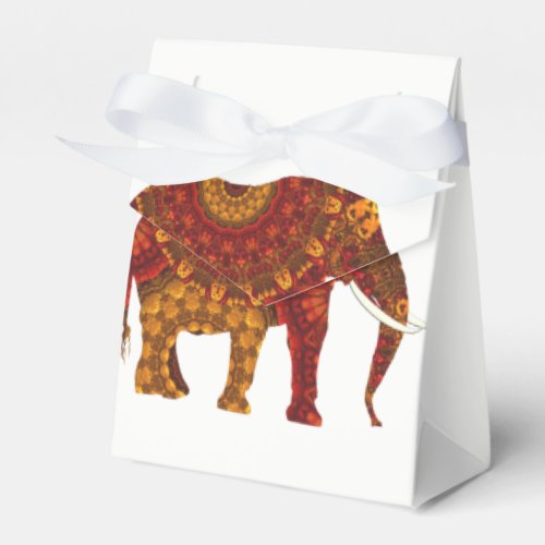 Ornate Decorated Indian Elephant Design Favor Boxes