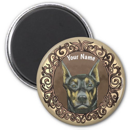 Ornate Doberman  Magnet