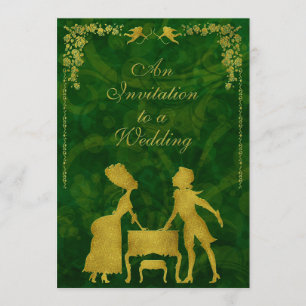 Ornate Elaborate Victorian Ball Masquerade Wedding Invitation