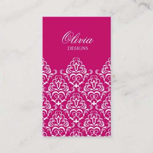 Customizable Ornate Elegant Damask Business Card Design