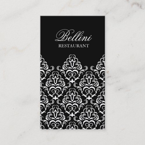 Ornate Elegant Damask Business Card Design