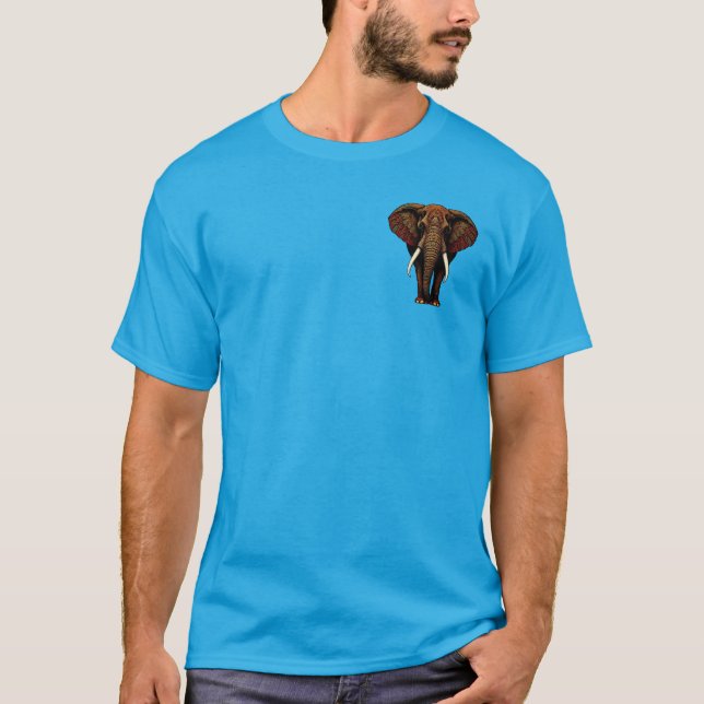 Ornate Elephant Art T-Shirt (Front)