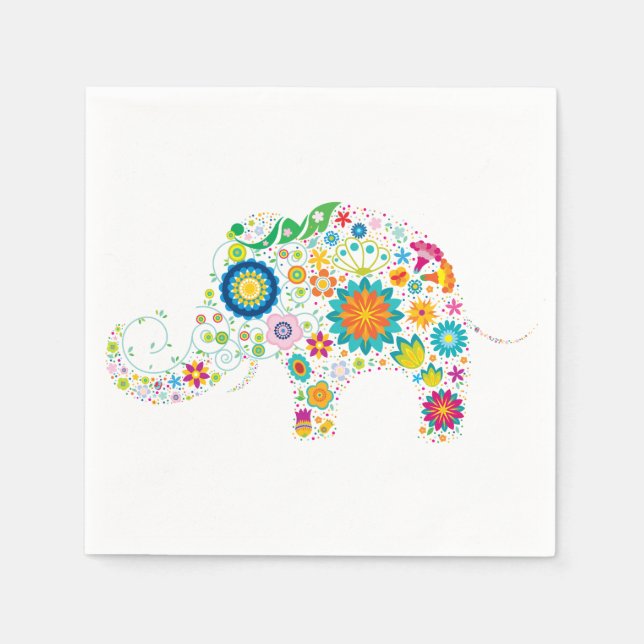 Ornate Elephant Napkins (Front)