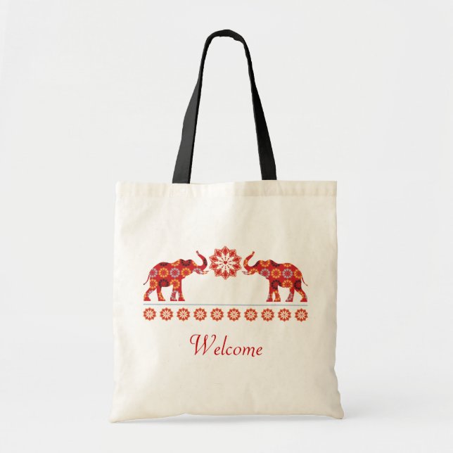 Ornate Elephants Bag (Front)