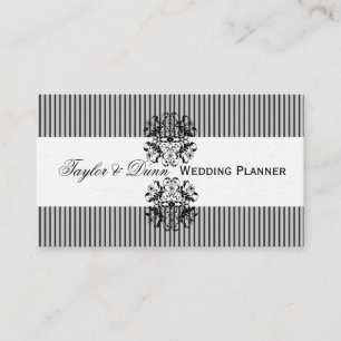 Ornate Emblem Motif Memorable Event Planner Business Card