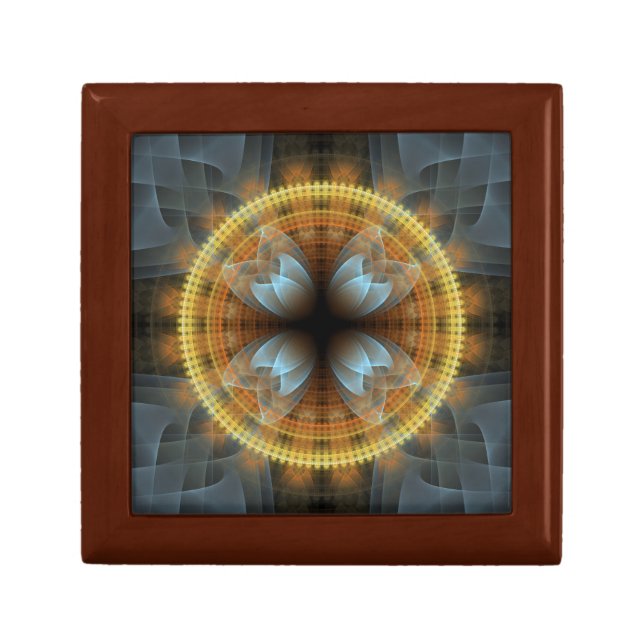 Ornate fairy fractal pattern mandala gift box (Front)
