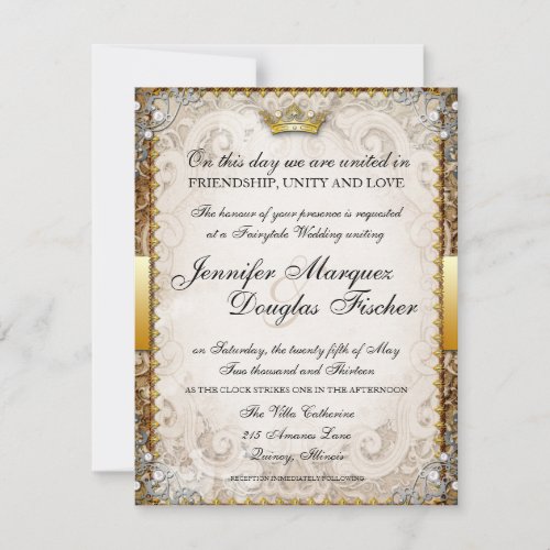 Ornate Fairytale Storybook Wedding Invitation