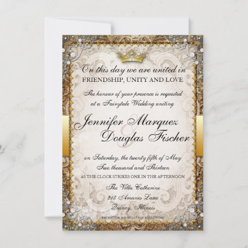 Ornate Fairytale Storybook Wedding Invitation