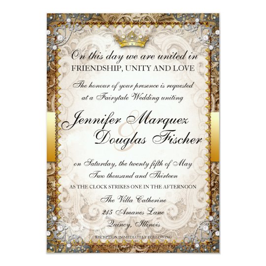 ornate fairytale storybook wedding invitation zazzle wedding storybook templates