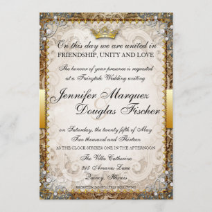 Ornate Fairytale Storybook Wedding Invitation
