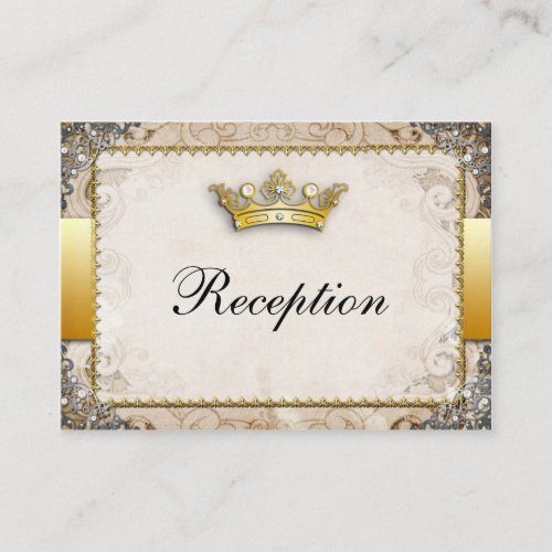 Ornate Fairytale Storybook Wedding Reception Business Card Templates