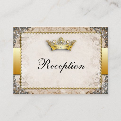Customizable Ornate Fairytale Storybook Wedding Reception Business Card Templates