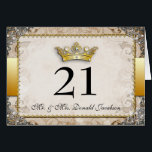 Ornate Fairytale Wedding Table Number Card<br><div class="desc">Ornate Fairytale Wedding Table Number Card. Featuring regal royalty colors of gold and silver and pearlescents. This classy and sophisticated fairytale table number card is great for any greeting to show your thanks. Bringing a touch of elegance and charm you will showcase your tables and let guests know where they...</div>