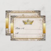 Ornate Fairytale Wedding Table Number Cards (Front/Back)